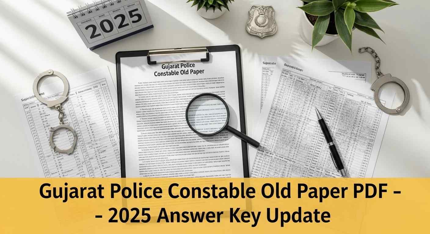 Gujarat Police Constable Old Paper PDF with Answer Key and Preparation Strategy
