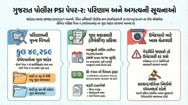 Gujarat Police PSI Paper-2 Results